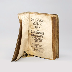 Lot 751, Auction  125, Luther, Martin, Von Ehesachen. Item Vom Ehebruch und weglauffen D. Johan Bugenhagen Pomer