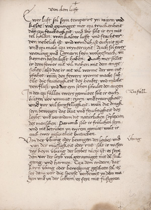 Lot 1031, Auction  125, Groß-Schützener Gesundheitslehre, Kochrezeptsammlung. Deutsche Handschrift auf Papier.  