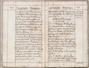 Lot 1059, Auction  125, Relation Meiner gethanen Reißen, Reisebeschreibung im Barock durch Frankreich. Deutsche Handschrift auf Papier. Deutschland um 1700. Zwei Fragmente derselben Handschrift