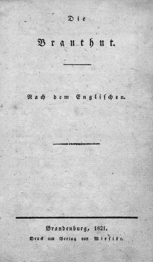 Lot 1513, Auction  125, Brauthut, Die, Nach dem Englischen