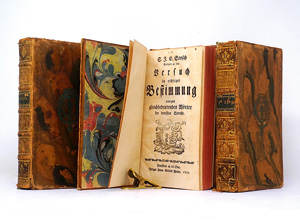 Lot 1733, Auction  125, Stosch, Samuel Johann Ernst, Versuch in richtiger Bestimmung einiger gleichbedeutenden Wörter. Frankfurt an der Oder, Witwe Anton Gottfried Braun bzw. Carl Gottlieb Strauß, 1770-1773