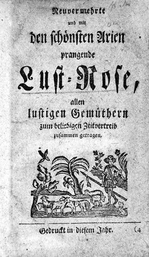 Lot 1745, Auction  125, Neuvermehrte und mit den schönsten Arien, prangende Lust-Rose