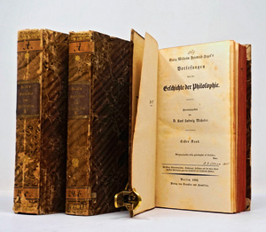 Lot 1772, Auction  125, Hegel, Georg Wilhelm Friedrich, Vorlesungen über die Geschichte der Philosophie. Berlin, Duncker & Humblot, 1833-1836