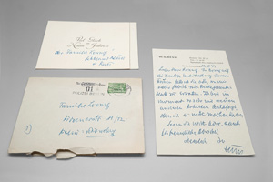 Lot 2003, Auction  125, Benn, Gottfried, Brief an Walter Lennig. 1951 + Beilagen