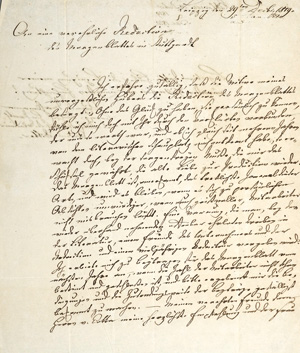 Lot 2036, Auction  125, Mahlmann, Siegfried August, Brief an das Cottasche "Morgenblatt". 1819