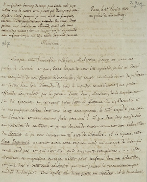Lot 2063, Auction  125, Gay, Jacques-Étienne, 3 Briefe und 1 Manuskript. 1833 - 1843