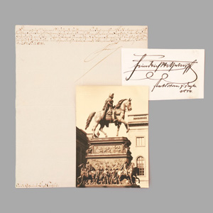 Lot 2094, Auction  125, Friedrich II., der Große, Verfügung an die Geheime Kriegs-Kanzlei