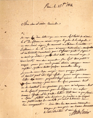 Lot 2142, Auction  125, Percier, Charles, Brief an den Maler F.-X. Fabre