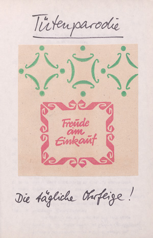 Lot 3090, Auction  125, Entwerter/oder, Künstlerzeitschrift. Nr. 28. Parodien. Berlin Dezember 1987