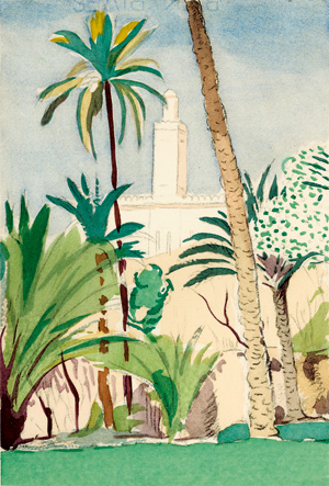 Lot 3240, Auction  125, Marty, Marcelle, Moussa, le petit noir. Paris, Ed. Crès, 1925. - Mit 23 Zeichnungen und 5 Aquarellen von Albert Marquet. 230 Exemplare