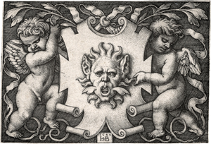 Lot 5019, Auction  125, Beham, Sebald, Maske von zwei Genien gehalten