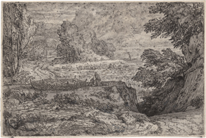 Lot 5102, Auction  125, Genoels, Abraham - Umkreis, Landschaft mit einer Herde und einem Hohlweg rechts