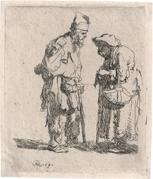 Lot 5196, Auction  125, Rembrandt Harmensz. van Rijn, Bettler und Bettlerin in Unterhaltung