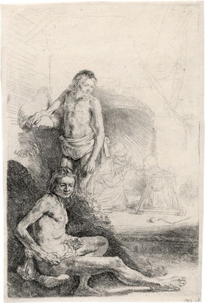 Lot 5201, Auction  125, Rembrandt Harmensz. van Rijn, Zwei männliche Akte ("Het Rolwagentje")