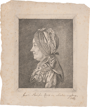Lot 5249, Auction  125, Berliner Schule, um 1784. Bildnis einer Frau nach links. 