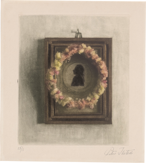 Lot 5358, Auction  125, Ilsted, Peter, Gerahmte Silhouette mit Blumenkranz