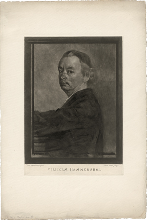 Lot 5367, Auction  125, Ilsted, Peter, Bildnis Vilhelm Hammershøi im Dreiviertelprofil nach links
