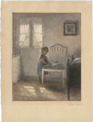 Lot 5376, Auction  125, Ilsted, Peter, Interieur mit kleinem Mädchen und weißem Stuhl