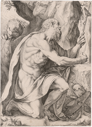 Lot 5509, Auction  125, Carracci, Annibale, Der hl. Hieronymus in der Wüste 