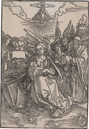 Lot 5546, Auction  125, Dürer, Albrecht, Die Heilige Familie mit fünf Engeln