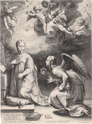 Lot 5565, Auction  125, Goltzius, Hendrick, Die Verkündigung.