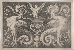 Lot 5612, Auction  125, Leyden, Lucas van, Ornament mit zwei Sphinxen