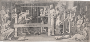 Lot 5633, Auction  125, Monogrammist FG, Penelope und ihre Gefährtinnen beim Spinnen