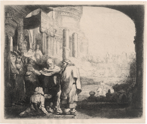Lot 5665, Auction  125, Rembrandt Harmensz. van Rijn, Petrus und Johannes an der Pforte des Tempels