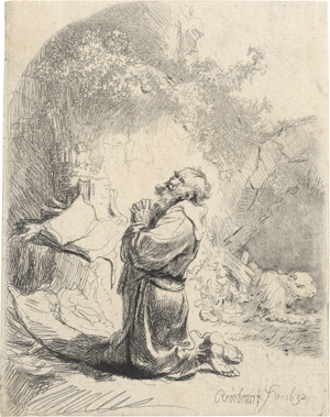 Lot 5667, Auction  125, Rembrandt Harmensz. van Rijn, Der hl. Hieronymus im Gebet, abgerundet