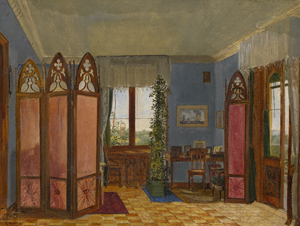 Lot 6074, Auction  125, Horawski, Apollinari Hilarjewitsch, Interieur eines Petersburger Palais mit Blick auf einen Park