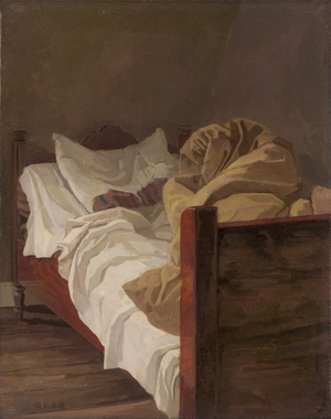 Lot 6134, Auction  125, Guldbransen, Laura Vilhelmine, Schlafkammer mit ungemachtem Bett