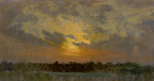 Lot 6178, Auction  125, Dresdner Schule, um 1860. Abendstimmung über der Dresdner Heide