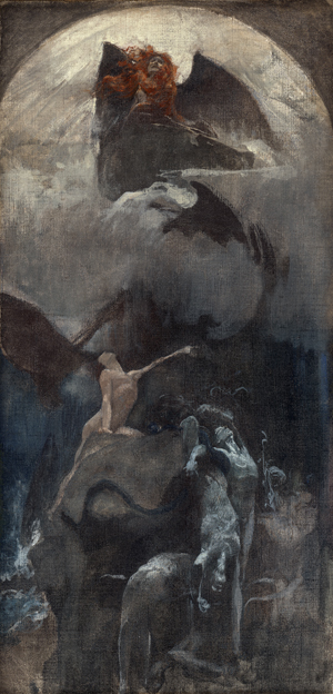 Lot 6202, Auction  125, Hirémy-Hirschl, Adolf, Harpyie in der Sturmnacht