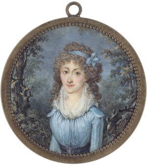 Lot 6359, Auction  125, Nether, Miniatur Portrait Paar zweier junger Frauen, eine in hellblau, die andere in violett
