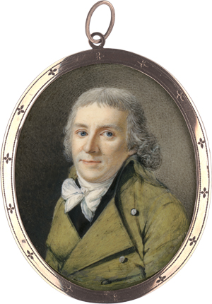 Lot 6425, Auction  125, Gröger, Friedrich Carl - Umkreis, Miniatur Portrait eines jungen Mannes in hellgrüner Jacke mit schwarzer Weste 