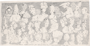 Lot 6532, Auction  125, Foulquier, Joseph François, Skizzenblatt mit verschiedenen Haartrachten