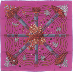 Lot 6675, Auction  125, Hermès, Chemin de Corail - Seidenhalstuch