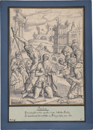 Lot 6719, Auction  125, Süddeutsch, 1. Hälfte 17. Jh. . Das Martyrium des hl. Paulus