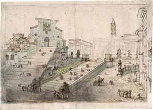 Lot 6764, Auction  125, Italienisch, um 1780. Das Kapitol und S. Maria in Aracoeli