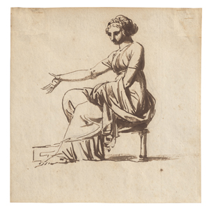 Lot 6772, Auction  125, Abildgaard, Nicolai Abraham, Sitzende Frau mit ausgestrecktem Arm