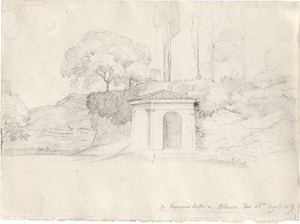 Lot 6798, Auction  125, Olivier, Friedrich, Kleiner Tempel im Garten des Kapuzinerklosters von Albano