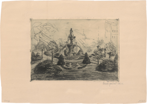Lot 7055, Auction  125, Nolde, Emil, Brunnenplatz (Der Lützowplatz in Berlin)