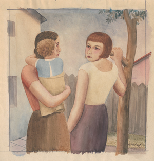 Lot 7153, Auction  125, Schrimpf, Georg, Zwei Frauen im Gespräch