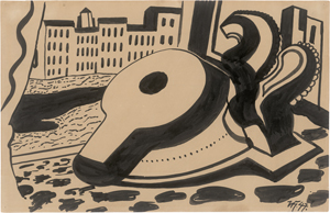 Lot 7164, Auction  125, Heldt, Werner, Blick aus einem Fenster auf Berliner Stadtkulisse