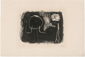 Lot 7208, Auction  125, Miró, Joan, Personnage dans le soleil