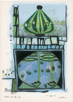 Lot 7315, Auction  125, Hundertwasser, Friedensreich, 10 002 nights Homo Humus come va how do you do