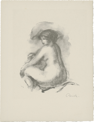 Lot 8157, Auction  125, Renoir, Pierre-Auguste, Claude Renoir, tourné à gauche; Etude de femme nue, assise