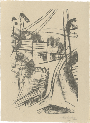 Lot 8176, Auction  125, Stuckenberg, Fritz, Straße mit drei Häusern