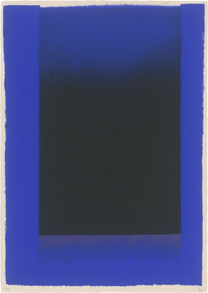 Lot 8286, Auction  125, Geiger, Rupprecht, Schwarzes Feld in blauer Fläche/violett - blau - schwarz