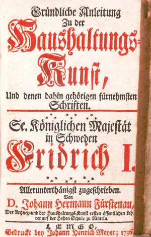 Los 392 - Fürstenau, Johann Henrich - Gründliche Anleitung zu der Haushaltungs-Kunst - 0 - thumb